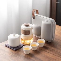 Teaware Sets Travel Tea Set Outdoor Glass Ceramic Quick Cup Teapot