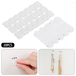 Hooks 20/6PCS Wall Transparent Removable Hook Strong Cable Clamp Adhesive Rack Bathroom Kitchen Towel Key Hanger