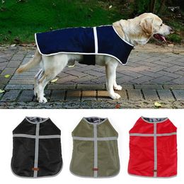 Dog Apparel Double-sided Pet Clothes Rain-proof Winter Clothing Warm Plaid Big Jacket Vest
