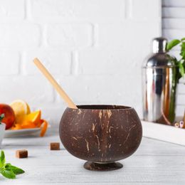 Dinnerware Sets Coconut Shell Cup Coconuts Salad Bowl Snack Containers Unique Bowls Bamboo Natural Style For