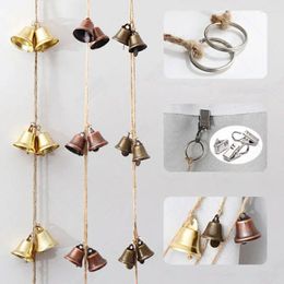 Decorative Figurines Rustic Metal Bells Vintage Christmas With Jute Rope For Farmhouse Decorations Antique Wind Chime