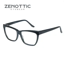 Sunglasses Frames ZENOTTIC Fashion Optical Glasses Eyewear Man Women Non-Prescription Square Ultra Light Acetate Eyeglasses 208