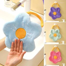 Towel 1PC Multipurpose Cartoon Drying Flower Shape Hand Home Bathroom Kitchen Creative Coral Fleece Thickened Soft