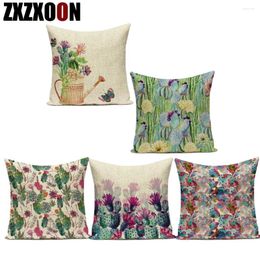 Pillow Modern Home Decoration Sofa Decorative Pillows Polyester Tropical Green Plant Cactus Cover Pillowcase