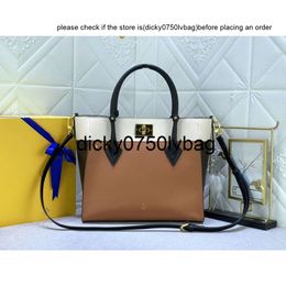 Lvity LouiseViution Lvse on Designer Wholesale My New Side Leather Bags Women Totes Pouch Shopping Bags Fashion Two-tone Tote Bags M53824 M53825