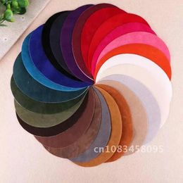 Gift Wrap Stylish Oval Flocking Patches Iron On Stickers For Clothing Suits Jacket Elbow Appliques Clothes Cloth Badges Patch