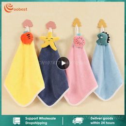Towel Hanging Cloth Bathroom Supplies High-efficiency Soft Hand Cartoon Thicken Kitchen Tools Gadgets Cleaning