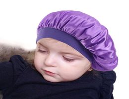 Soft Satin Sleeping Cap Salon Bonnet for Kids Boys Girls Comfortable Children Night Sleep Hat Hair Loss Cap Ladies Turban Suit 382616239