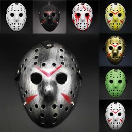 Mask Masquerade Friday Masks Jason Voorhees den 13: e skräckfilmen Hockey Scary Halloween Costume Cosplay Plastic Party FY2931