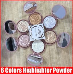 Face Highlighters Glow Bronze body All Over Highlighter Powder Face Makeup Rose Flower Brightening Highlighting Pressed Powder 6 C9830476