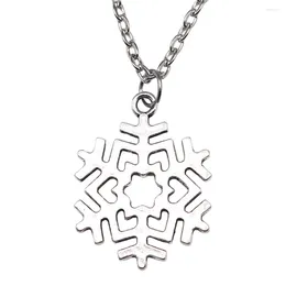 Pendant Necklaces 1pcs Snowflake Chains For Women Accessories Jewellery Men Diy Chain Length 43 5cm