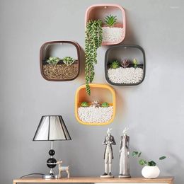 Vases Nordic Home Decoration Wall Hanging Vase Storage Box Basket Flower Container Hydroponic Succulent Decorative Pot