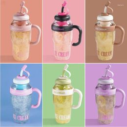 Water Bottles Ice Brave Cup With High Appearance And Handle Large Capacity Straw Tea Separation Making Outdoor Car Cu