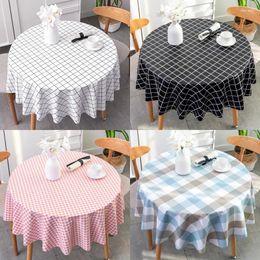 Table Cloth Round Tablecloth PVC Printed Waterproof Oil Resistant Coffee