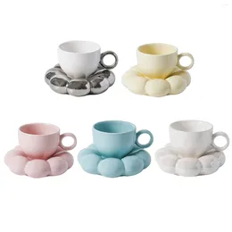 Cups Saucers Ceramic Coffee Mug And Set With Handle Anti-Skid Po Prop Creative Exquisite For Home Office Afternoon Tea Cappuccino