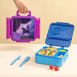 Dinnerware Bento Lunch Box For Kids Boxes Toddler Containers Daycare Or School Separable Baffle With Thermal Insulation Bag