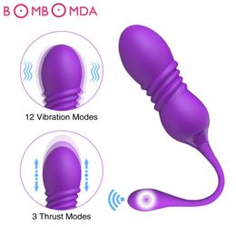 Bullet Vibrator Thrusting GSpot Simulator Vaginal ball Anal Plug Vibrating Love Egg Masturbator sexy Toys For Women Adults5382370