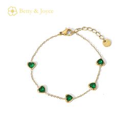 18k Gold Green Glass Custom Fashion Jewelry Bracelets Bangles Stainless Steel Bracelet Fashion Jewelry Bracelets ODM&OEM