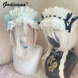 Party Supplies Lolita Japanese Mine Water Colour System Bow Hair Band Sweet Girl Women's Pleated Lace Headband Cosplay Cute Hairband
