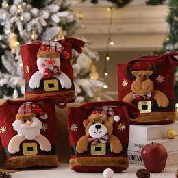 Christmas Decorations Bag Santa Claus Elk Gift Children's Candy Handbag Merry Decor Hand PackageCartoon