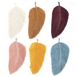 Tapestries Macrame Wall Hanging Leaf Feather Boho Decor Cotton Cord Nordic Style Tapestry Toy Kids Room Tassels Home PR Sale