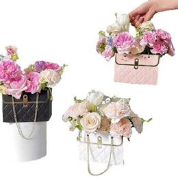 Gift Wrap Flower Tote Bag Rose Packaging Box Wedding Party Valentine's Day Gifts Florist Boxes Favours Holder