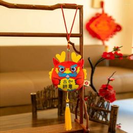 Decorative Figurines Soft Dragon Year Pendant Plush Doll Skin-friendly Lucky Cute Mascot Ornament Party Festive