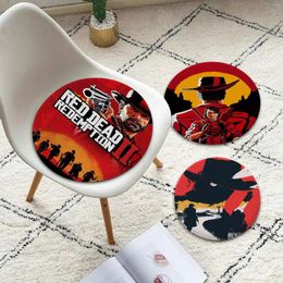 Pillow Red Dead Redemption 2 Mat Nordic Printing Fabric Non-slip Living Room Sofa Decor Students Stool Tatami Office