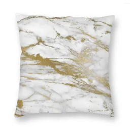 Pillow Gold Veins On Grey And White Marble Throw Cover Polyester Decorative Creative Pillowcase