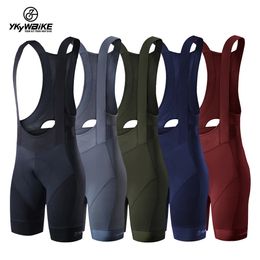 YKYWBike Cycling Bib Shorts Män utomhus Wear Bike 6 timmar Ride vadderade ridstrumpbyxor Bicycle Mens Clothing Quickdrry 240511