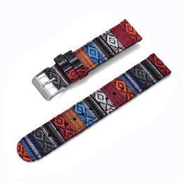 Watch Bands Multi Colour nylon strap with 20mm and 22mm canvas strap suitable for each brand Q240510