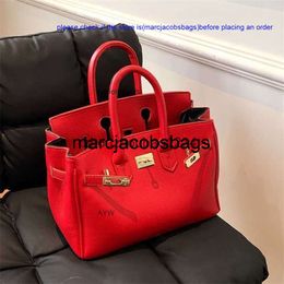 birkinbag Designers Handbags Birkis Designer Bags Wedding 2024 New Fashion Bride Red Handbag Women's Large Capacity One Messenger Ayw TVDC kellyity