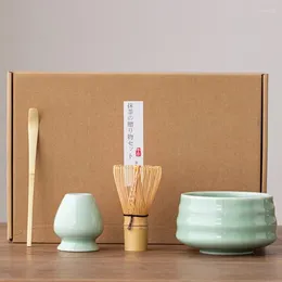 Teaware Sets 4 Pcs Japanese Matcha Set Safe Bamboo Whisk Teaspoon Tea Indoor Beverage Shop Tea-making Tools Accessories