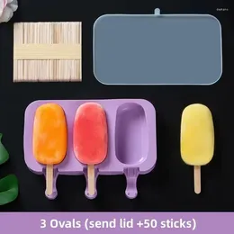 Baking Moulds Silicone Ice Cream Mold With Lid And Sticks Cartoon /Pig/Snowman DIY Homemade Lolly Cute Image Popsicles Molds