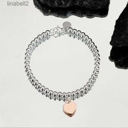 4 mm Perlen lieben Herz Charme Armbänder für Frauen Mädchen schöne süße S925 Silber Perlen Bling Diamond Designer Luxus Bangelarmbänder Schmuck B01U