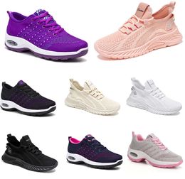 2024 New men women shoes Hiking Running flat Shoes soft sole fashion purple white black comfortable sports Colour blocking Q82-1 GAI