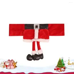 Chair Covers Holiday Back Sashes Festive Cover Santa Belt Girl Dining Protector Slipcover