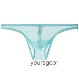 Underpants Mens Sexy Underwear Briefs Summer Mens Ice Transparent Low Waist Panties Gay Seamless Silkly wholesale