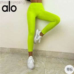 Desginer Als Yoga Aloe Pant Leggings Womens Tight Quick Dry Nude Fit High Waist Hip Lift Pocket Sports Pants