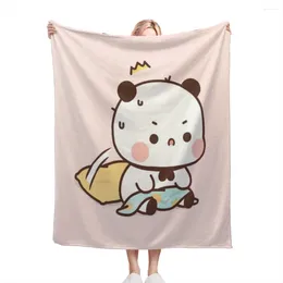 Blankets High Quality Flannel Blanket Panda Bear Hug Bubu Dudu Warm Cosy Soft Throw For Couch Bed Sofa