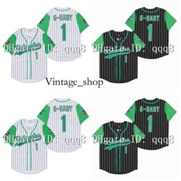 Vin Movie Hardball #1 Jarius G-Baby Evans white DeWayne Warren Stitched Kekambas Film Black White Baseball Jerseys size S-XXXL