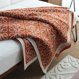 Blankets American Knit Throw Blanket Spring Autumn Decorative Sofa Cover Woven Soft Light Luxury Bedspread Boho Shawl Warm