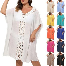 Beach Dress Tunic Cover Ups For Women Pareo Up Cape Outfits Cover-ups Summer Knitted Sarong Boho Crochet