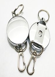 New Retractable Pull Key Ring ID Badge Lanyard Name Tag Card Holder Recoil Reel Belt Clip Metal Housing Metal Covers c6744215450