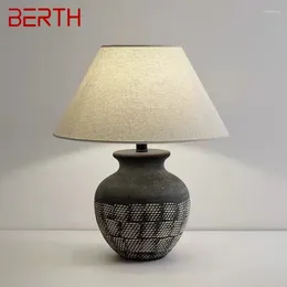 Table Lamps BERTH Contemporary Ceramic LED Creative Retro Bedside Desk Light For Home Living Room Bedroom Decor