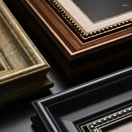 Frames Wooden Vintage Picture Frame Po Personalized Pocard Card Holder Wall Shadow Box Gift Gold Room Decoration