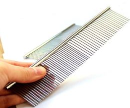 2017 Dog cat Pet grooming comb pet supplies product stainless steel Dog Cleaning Grooming3788337