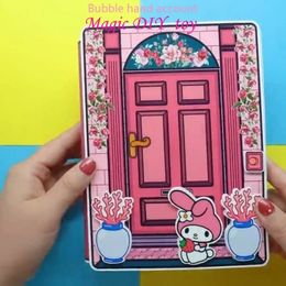Childrens Changing Paper Doll Handmade DIY Homemade Clipping Fun Girls Game Quiet Book Material Pack 240511