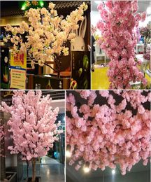 Simulated Cherry Blossom Artificial Plants Decorative Flowers Home Decoration Silk Cherrys Blossoms Bouquet Wedding Festival8350826