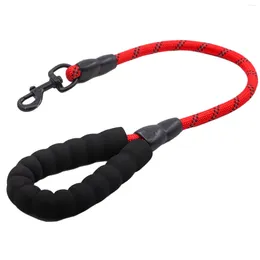 Dog Collars Heavy Duty Reflective Threads Elastic Easy Hold Durable Outdoor Walking Training Portable Short No Pull Padded Handle Leash